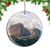 Italy Prato Dolomites Mountains Christmas Ornament