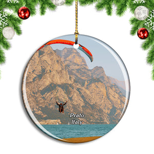 Italy Prato Paragliding Christmas Ornament