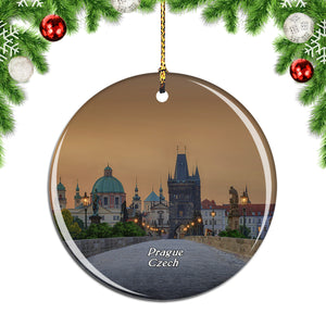 Czech Charles Bridge Prague Christmas Ornament