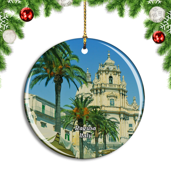 Italy Ragusa Ibla Sicily Church Christmas Ornament