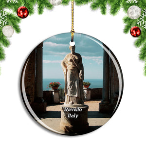 Italy Ravello Statue Villa Cimbrone Christmas Ornament