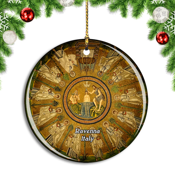 Italy Ravenna Basilica Mosaic Ceiling Christmas Ornament