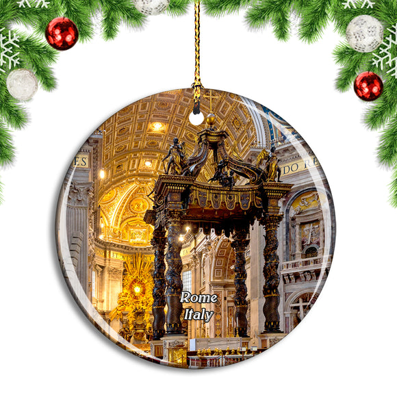 Italy Rome Baldachin Bernini Altar Christmas Ornament