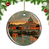 Italy Rome Bridge Sant' Angelo Christmas Ornament