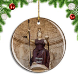 Italy Rome Capitol Square Goddess Roma Christmas Ornament