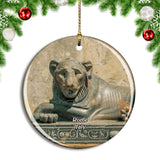 Italy Rome Lioness Sculpture Christmas Ornament