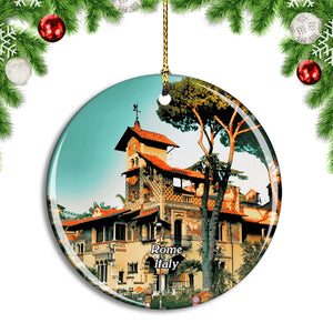 Italy Rome Mediterranean Romantic House Christmas Ornament