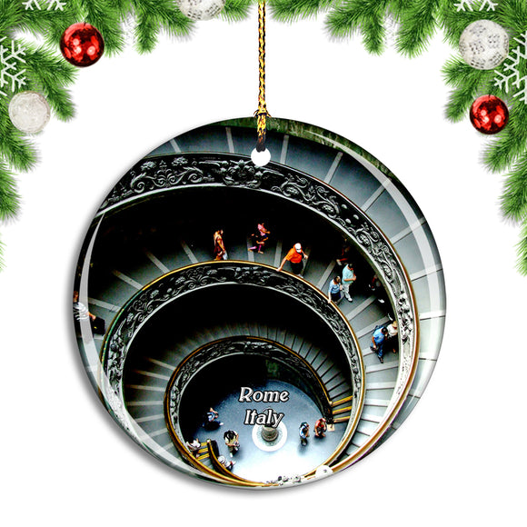 Italy Rome St Peter's Basilica Staircase Shaft Christmas Ornament