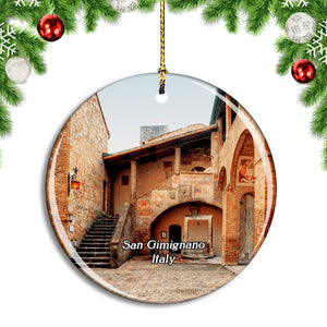 Italy San Gimignano World Heritage Toscana Christmas Ornament