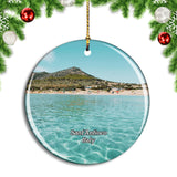 Italy Sant'Antioco Spiaggia di Coaquaddus Christmas Ornament