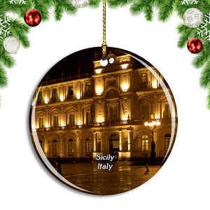 Italy Sicily Catania Christmas Ornament