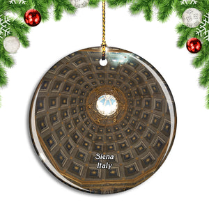 Italy Siena Marble Dome Christmas Ornament