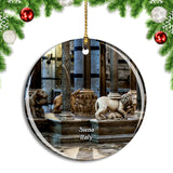 Italy Siena Pulpit Lion Dom Christmas Ornament