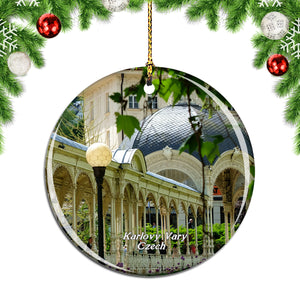 Czech Market Colonnade Karlovy Vary Christmas Ornament