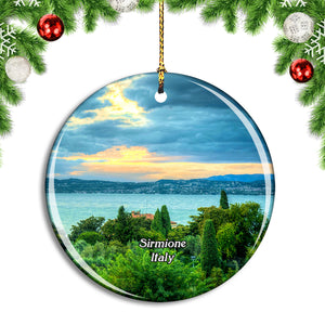 Italy Sirmione Lake Garda Christmas Ornament