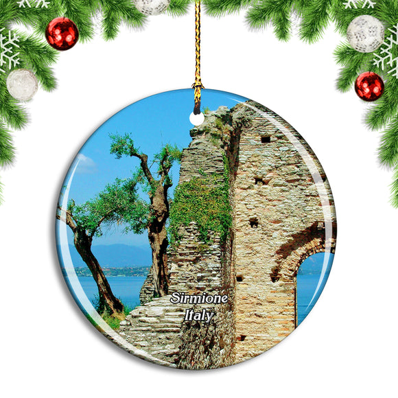 Italy Sirmione Ruin Bygningen Christmas Ornament