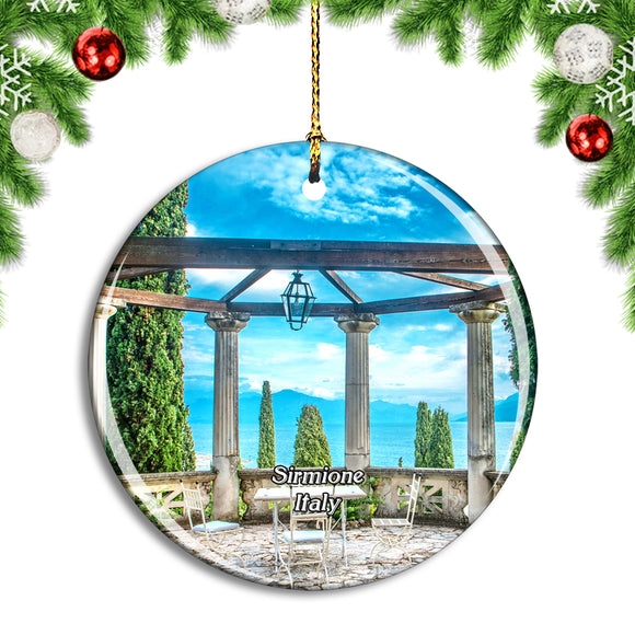 Italy Sirmione Villa Cortine Lysthus Christmas Ornament