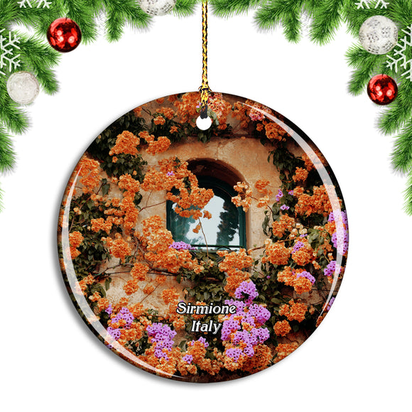 Italy Sirmione window Christmas Ornament