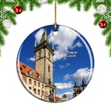 Czech Old Town Hall with Astronomical Clock Prague Christmas Ornament