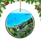 Italy Taormina Sicily Coastline Christmas Ornament