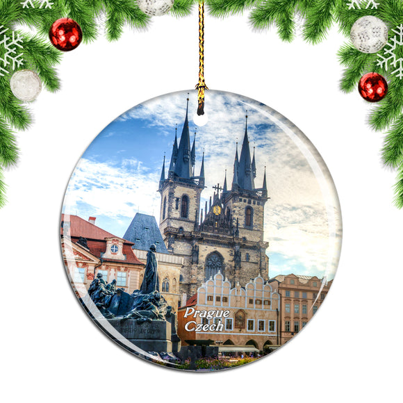 Czech Old Town Square Prague Christmas Ornament