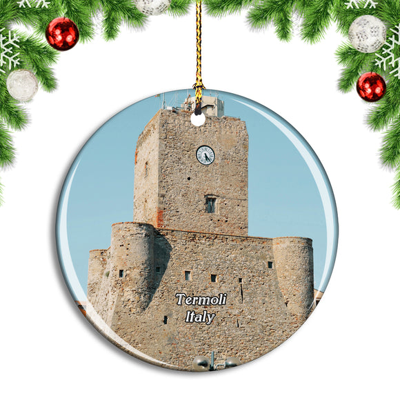 Italy Termoli Bell tower Christmas Ornament