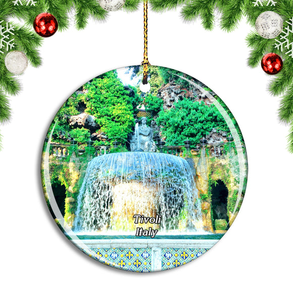 Italy Tivoli Villa D'este Christmas Ornament