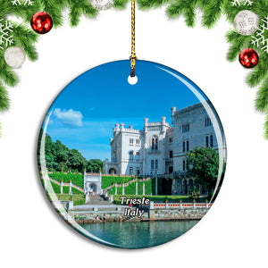 Italy Trieste Castle Christmas Ornament