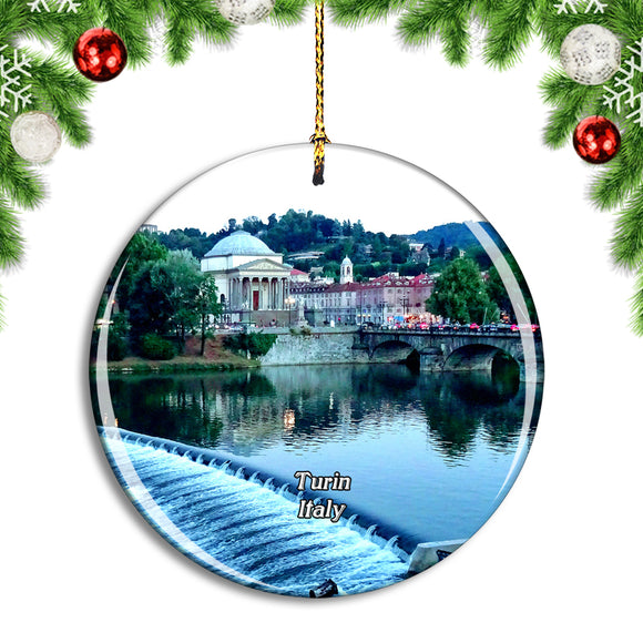 Italy Turin River Piedmont Christmas Ornament