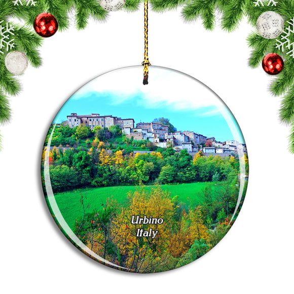 Italy Urbino City Christmas Ornament