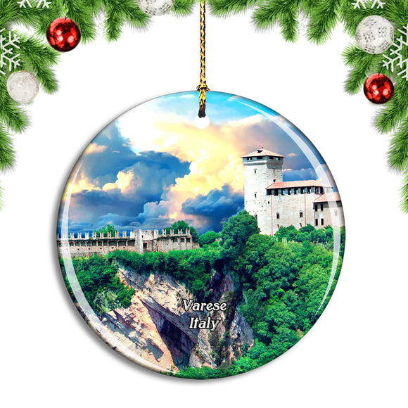 Italy Varese Angera Castle Christmas Ornament