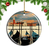 Italy Venice Gondolas Canal Grande Christmas Ornament