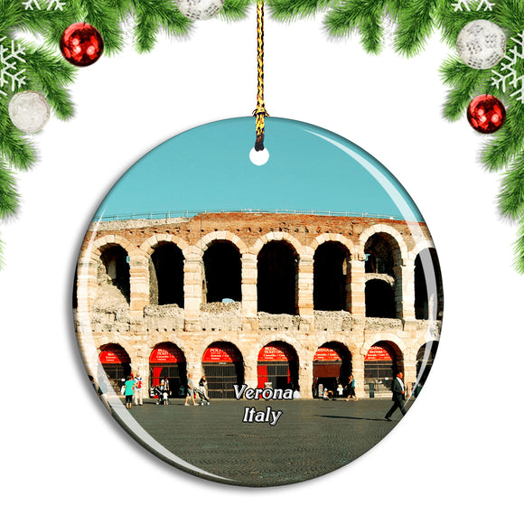 Italy Verona Arena Piazza Christmas Ornament