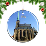 Czech St Bartholomew's Cathedral Pilsen Christmas Ornament