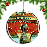 Italy Verona Stone Bridge Adige River Christmas Ornament