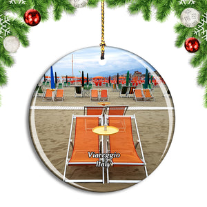 Italy Viareggio Beach Tuscany Christmas Ornament