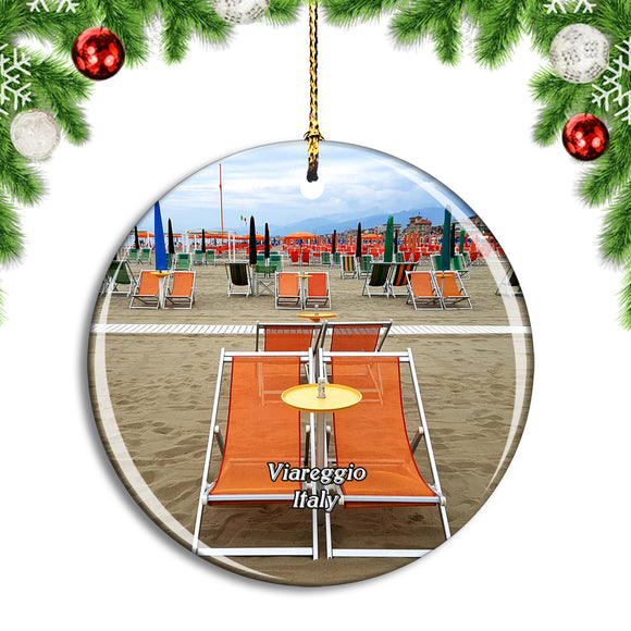 Italy Viareggio Beach Tuscany Christmas Ornament