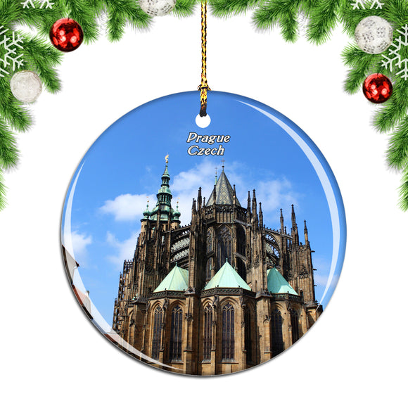 Czech St. Vitus Cathedral Prague Christmas Ornament