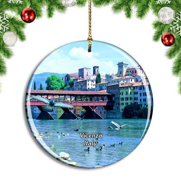 Italy Vicenza Bridge Of Bassano Del Grappa Christmas Ornament