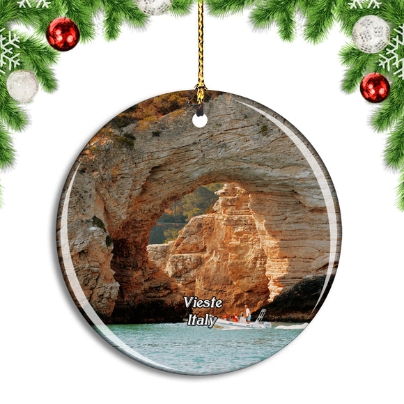 Italy Vieste Elskere Arch Christmas Ornament