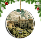 Italy Viterbo Latium Castle Christmas Ornament