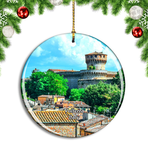 Italy Volterra City Christmas Ornament