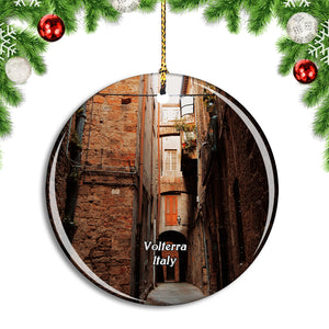 Italy Volterra Old Street Christmas Ornament