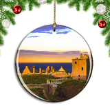 UK England Aberdeen Slains Castle Christmas Ornament