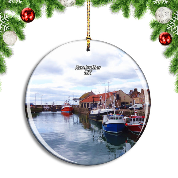 UK England Anstruther Cellardyke Harbour Christmas Ornament