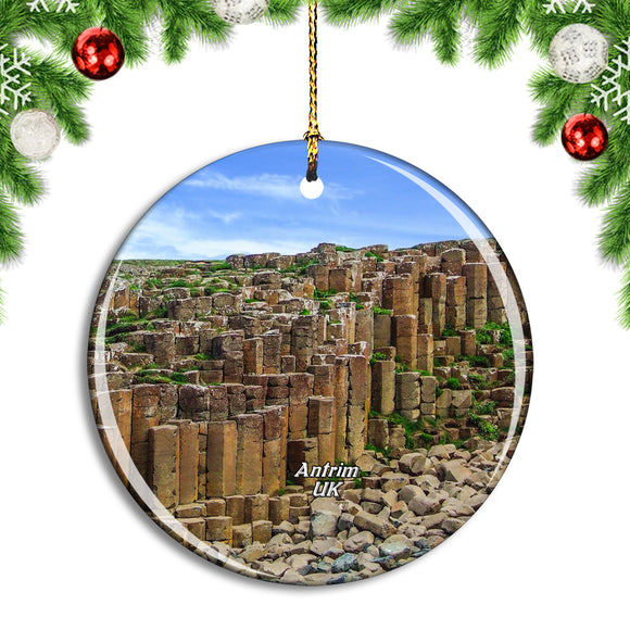 UK England Antrim Castle Gardens Giants Causeway Christmas Ornament