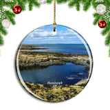 UK England Bamburgh Beach Christmas Ornament