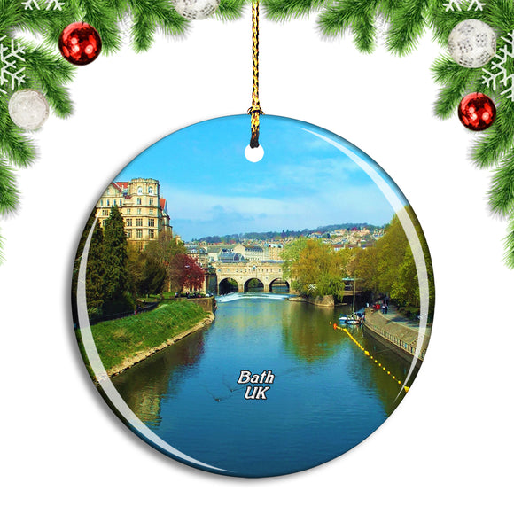 UK England Bath River Avon Christmas Ornament