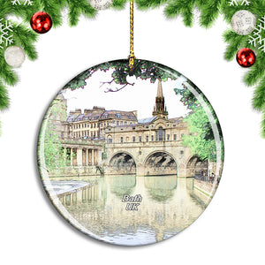 UK England Bath River Avon Christmas Ornament