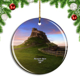 UK England Berwick-Upon-Tweed Lindisfarne Castle Christmas Ornament